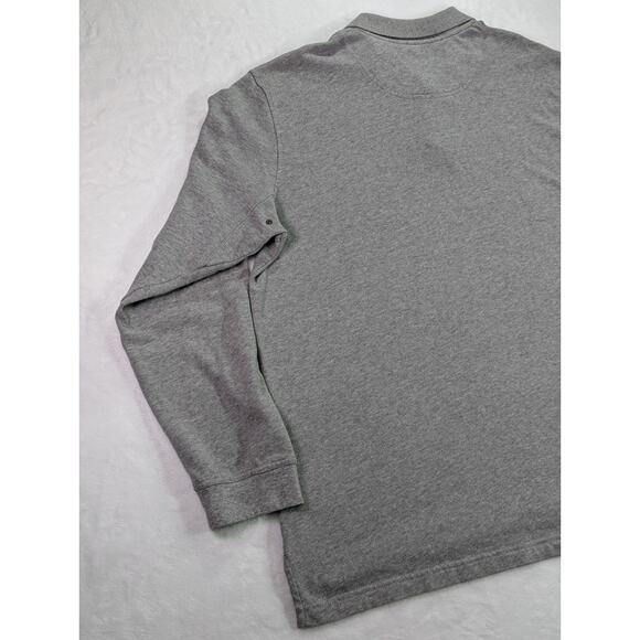 Timberland XL Gray Weathergear Long Sleeve Polo 100% Cotton - Picture 9 of 11